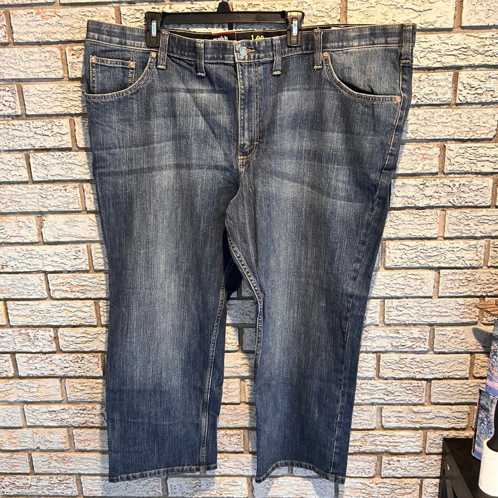 Lee Mens Relaxed Fit Straight Leg Jeans Blue Denim Big & Tall 50x28 NWT